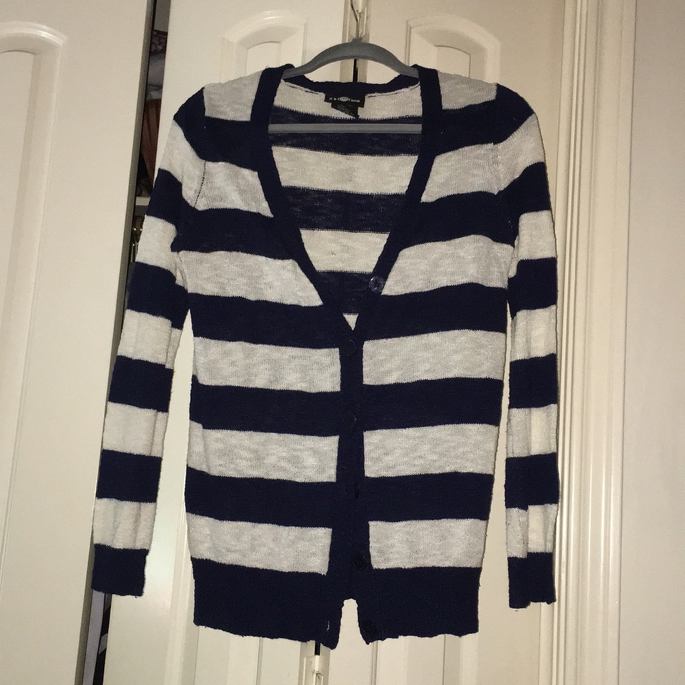 Striped button down cardigans